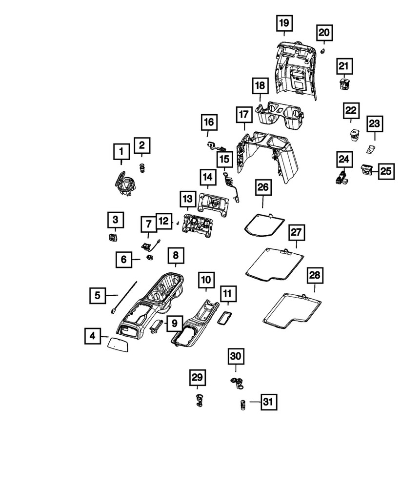 Genuine Mopar Gear Shift Indicator Bezel 6UX06TX7AB