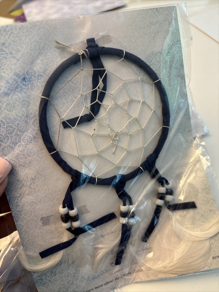 (6) Dream Catcher Feather Bead Hanging Decor -New