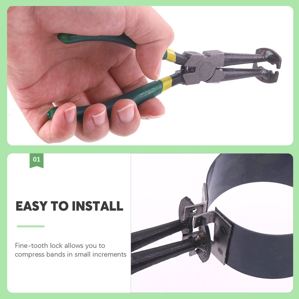 16 Pcs Automotive Engine Piston Ring Compressor Tool Set Contains Compressor