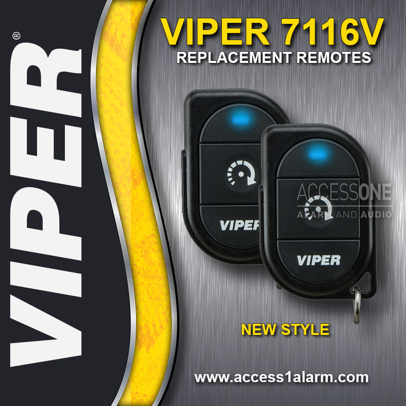 Pair (2) of Viper 7116V 1-Button Remote Start 1-Way Replacement Remote Controls