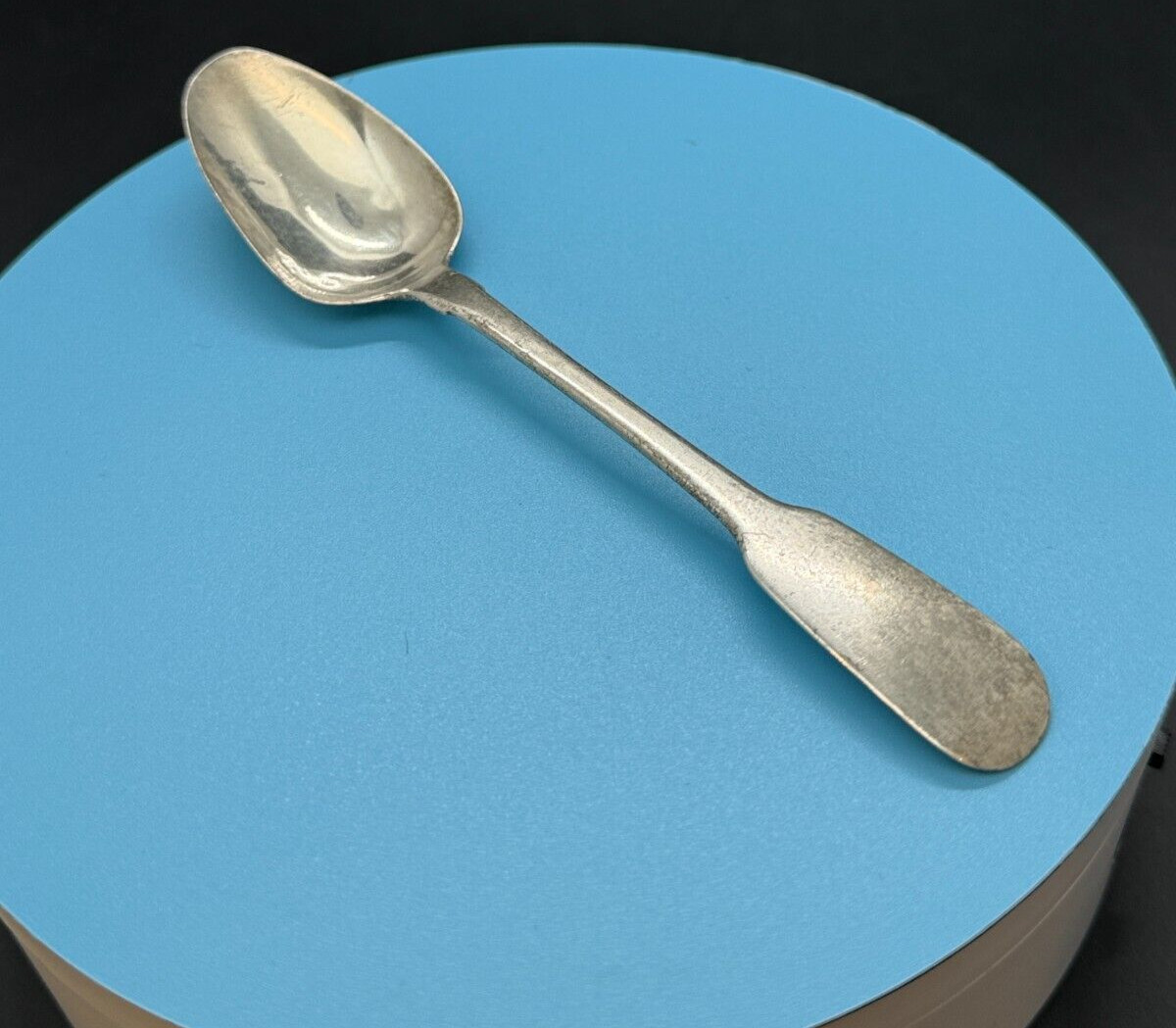 Irish Sterling Teaspoon 1825 Dublin Charles Marsh Rat Tail Fiddle 18.4g