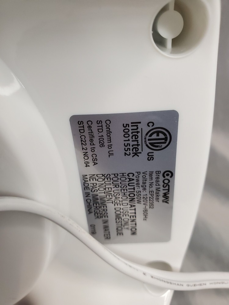 Costway 2 LB Electric Bread Maker Machine EP-22352 EUC