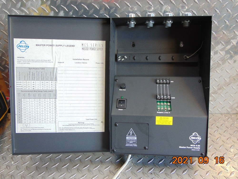 PELCO MCS4-2E MASTER POWER SUPPLY