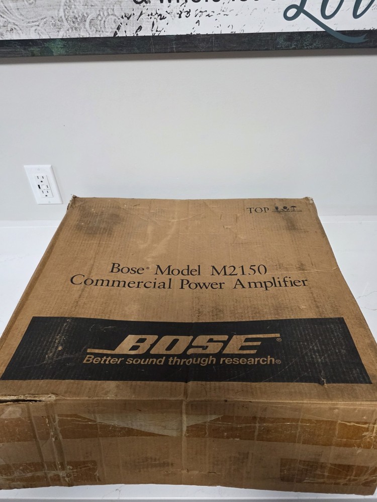 Bose Model M2150 Commercial Power Amplifier Original Box Powers On (Untested)