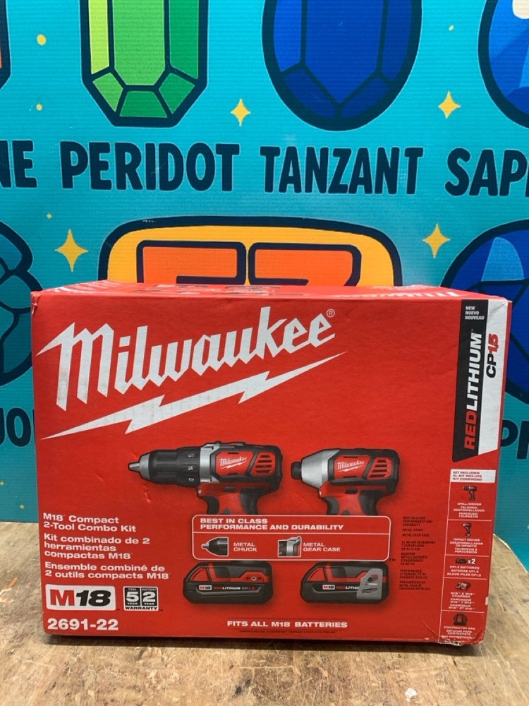 Milwaukee M18 Drill Driver / Impact Driver Combo Kit  2691-22 (E10048458)