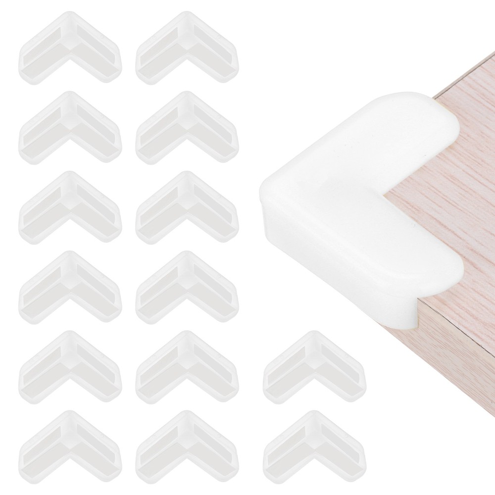 16Pcs Corner Protectors Table Corner Protectors L-shaped White