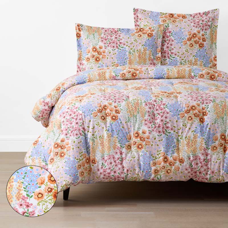 Garden Jubilee Classic Cool Cotton Percale Comforter(Multi)|61900