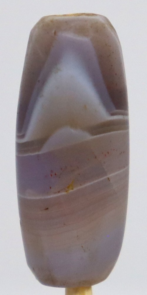 Ancient Himalayan Blood Spot Agate Dzi Bead 19.4mm Stripes