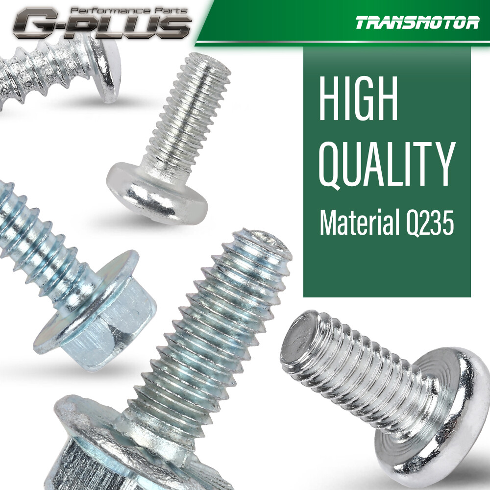 800 License Plate Screws (100 each/8 different) for Auto Dealers - Bulk quantity