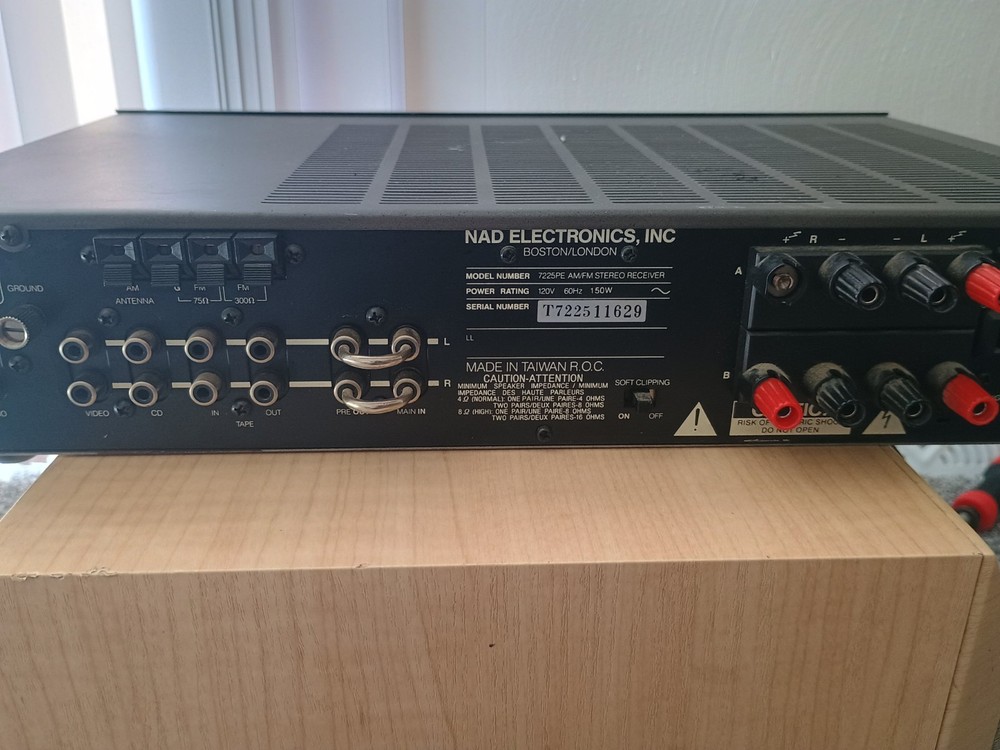 NAD 7225PE AM/FM Stereo Receiver Power Envelope 120V