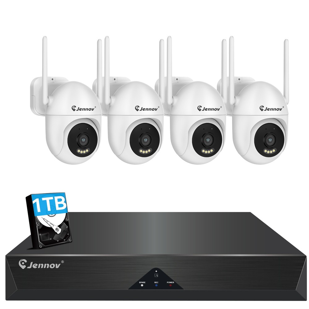 JENNOV 5MP Wireless Security Camera System NVR 10CH 5MP Surveillance IP Camera
