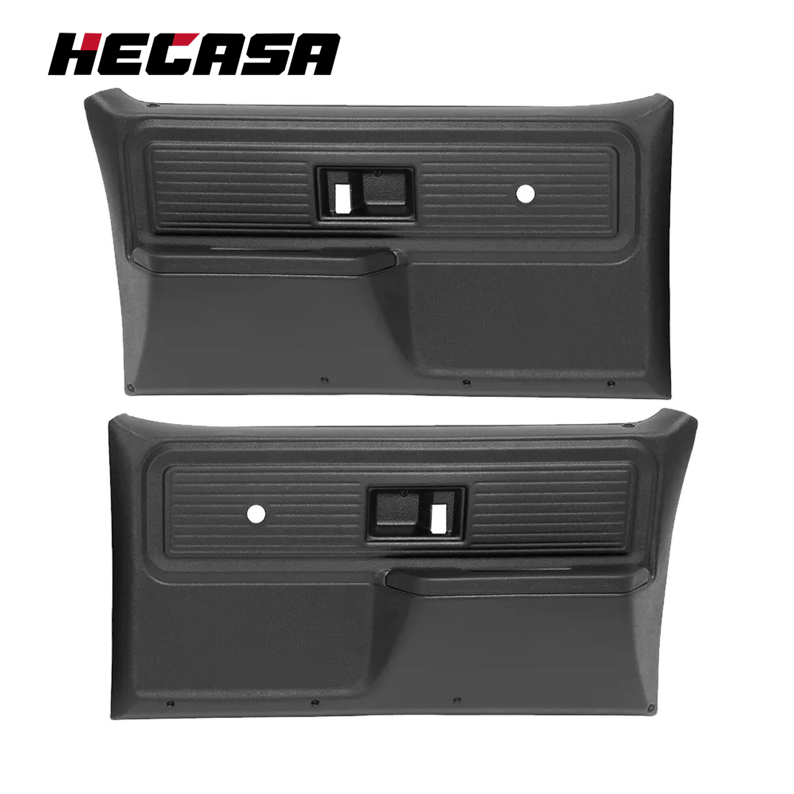 Black Inner Door Panels Left+Right For Chevrolet/ GMC Truck 1977 1978 1979 1980