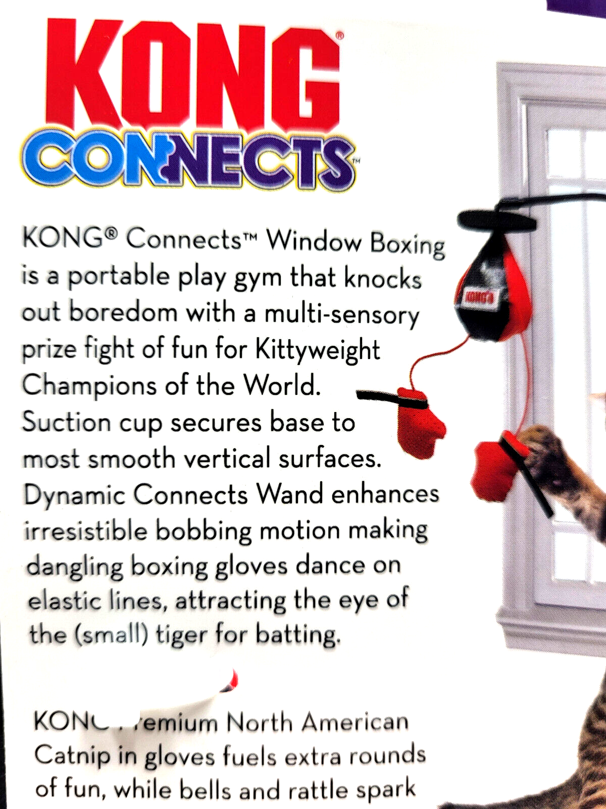 KONG Connects Boxing Punching Bag 12" Interactive Bat A Bout Catnip Cat Toy