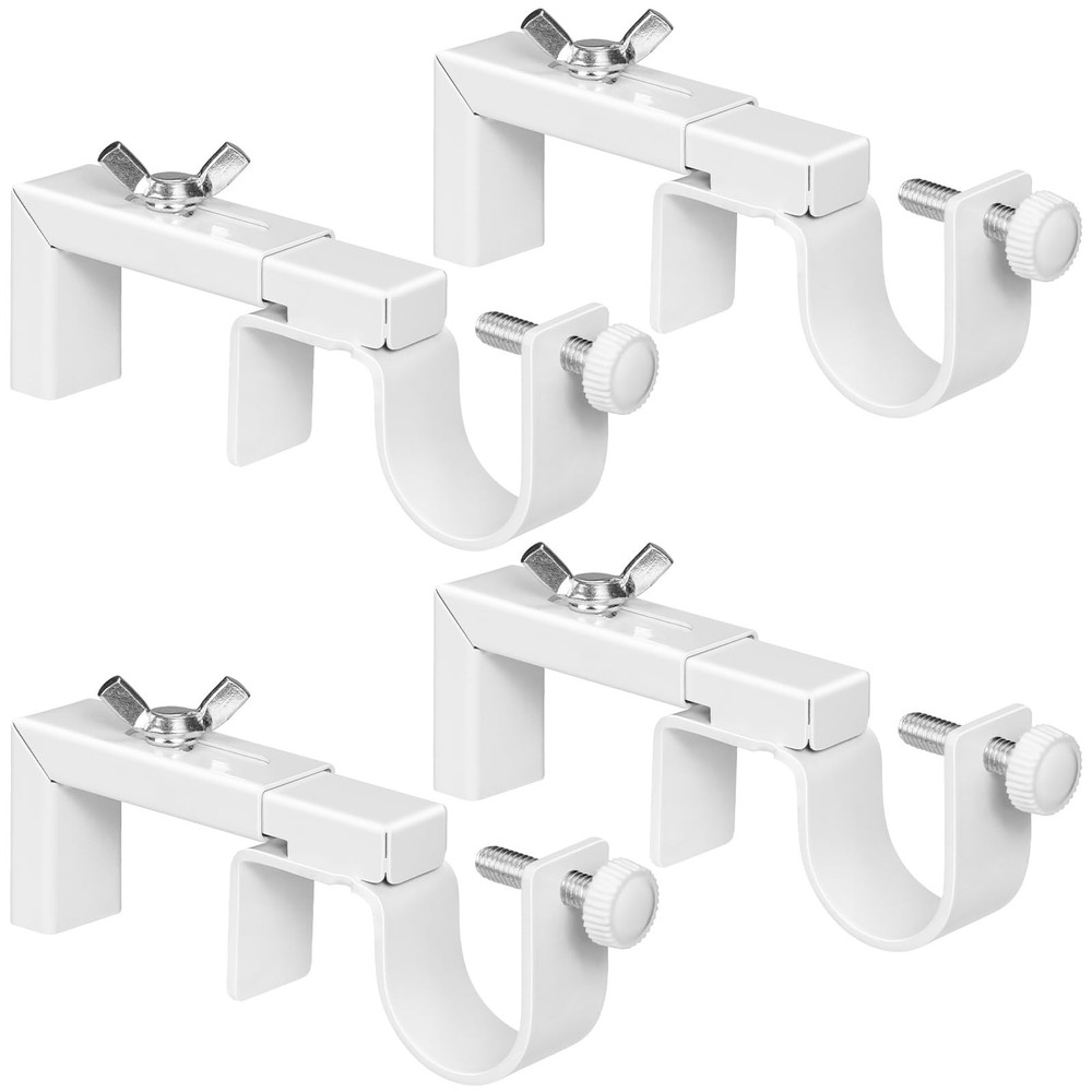 4 Pack Adjustable Curtain Rod Bracket Attachment for Outside Mounted Blinds,F...