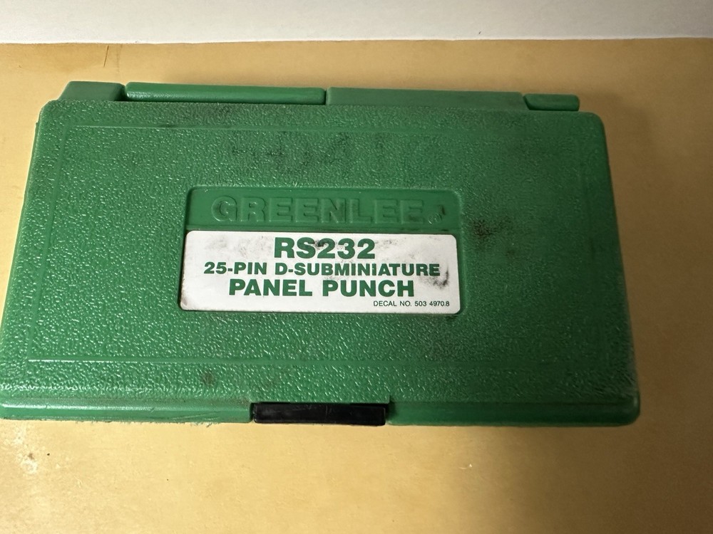 Greenlee RS232 D- Subminiature Panel Punch