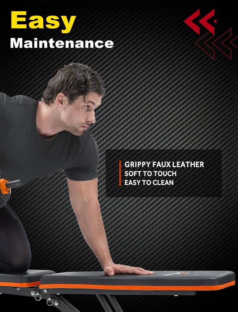 Weight Bench for Home Gym,Foldable Incline Decline Flat Workout Bench