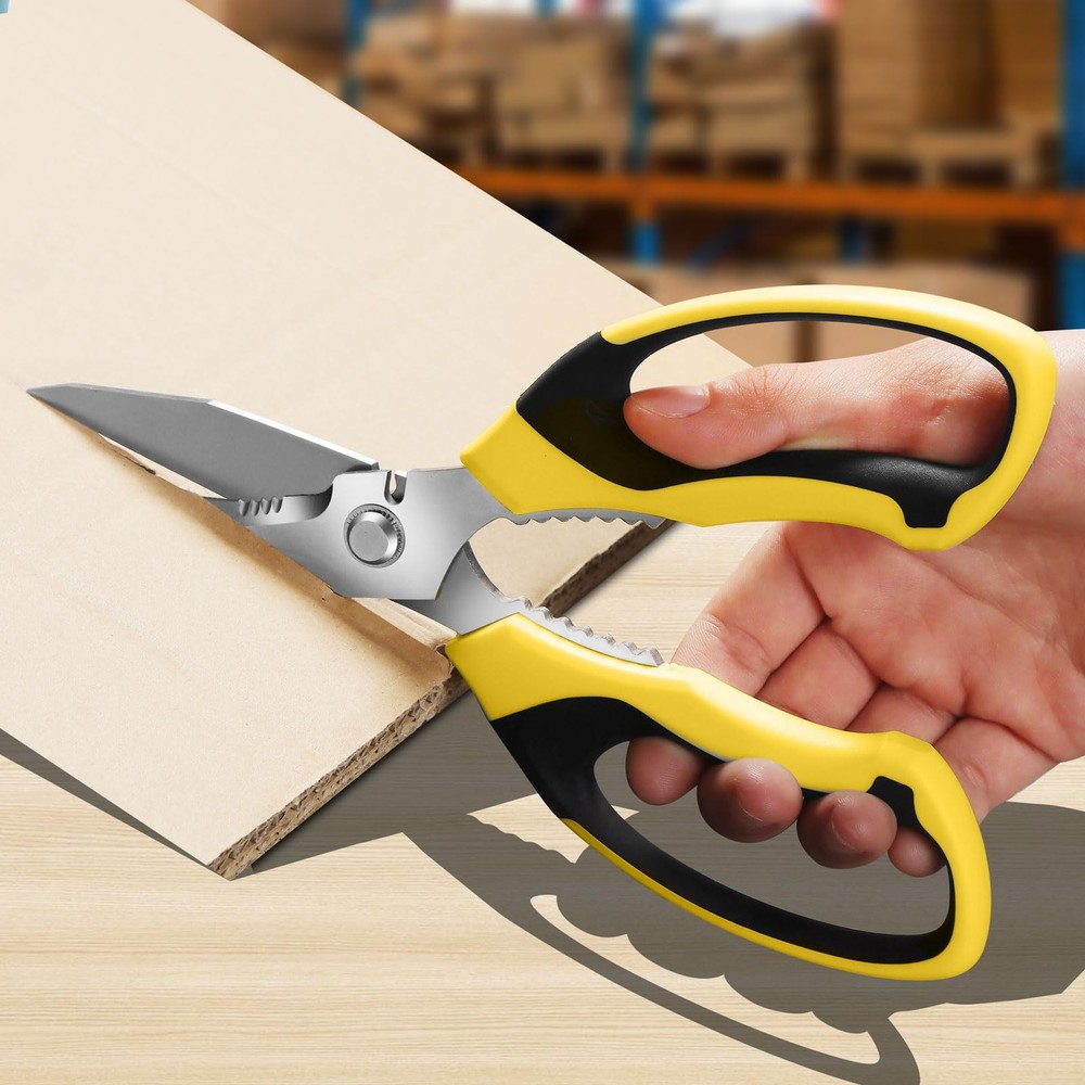 Heavy Duty Utility Scissors 8" Sharp AllPurpose Cutting Tool Fabric Cardboard
