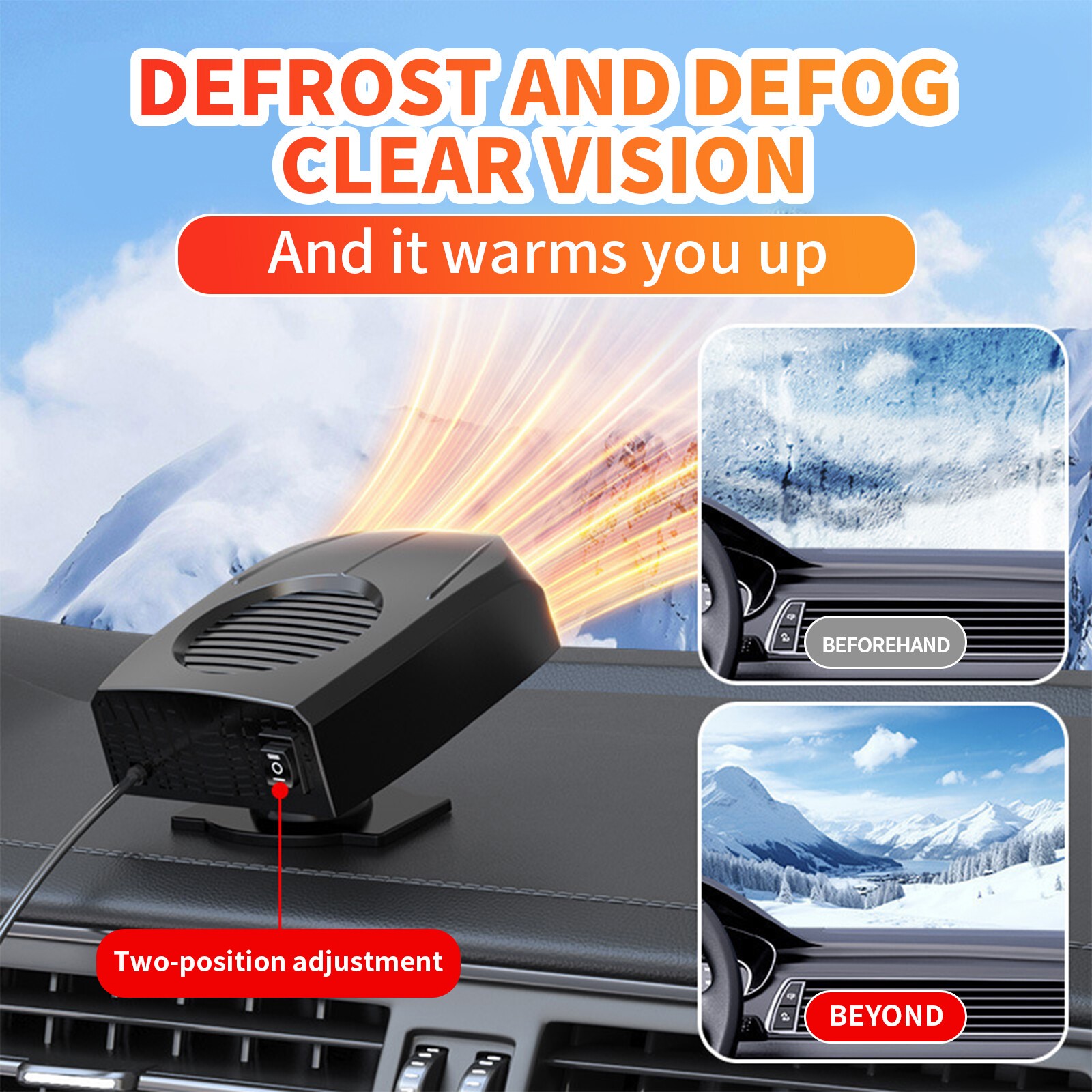 Car Heater Cigarette Lighter Plugs 12v/24v Portable Car Heaters For Vehicle