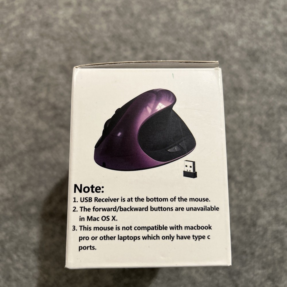 Woddlffy Upgraded Ergonomic Vertical Wireless Mouse Blue