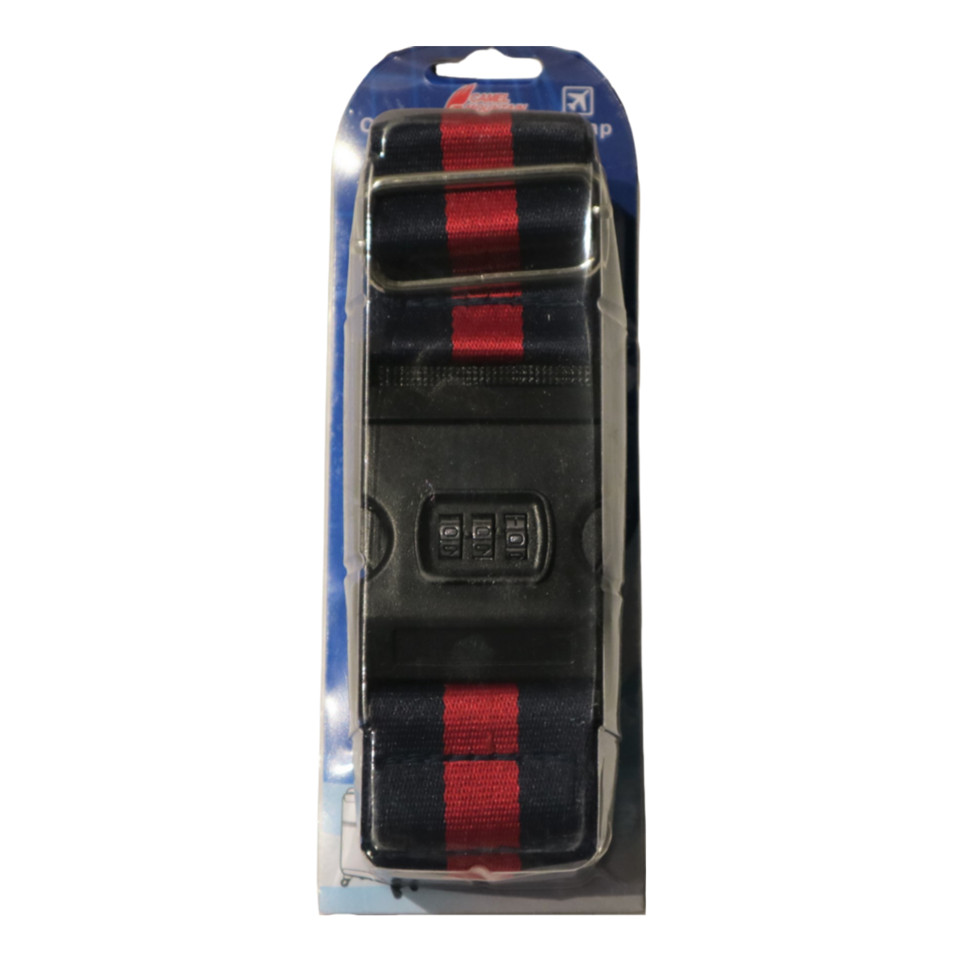 Camel Mountain ABA 3302 Luggage Strap-Navy/Red w/Lock