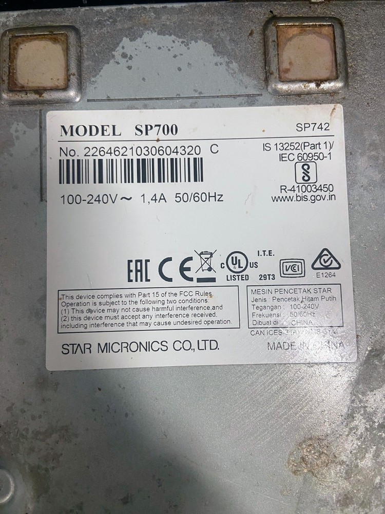 Star SP700 impact printer, used