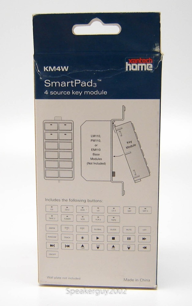 Xantech 4-Source Key Module / SmartPad3 - KM4W