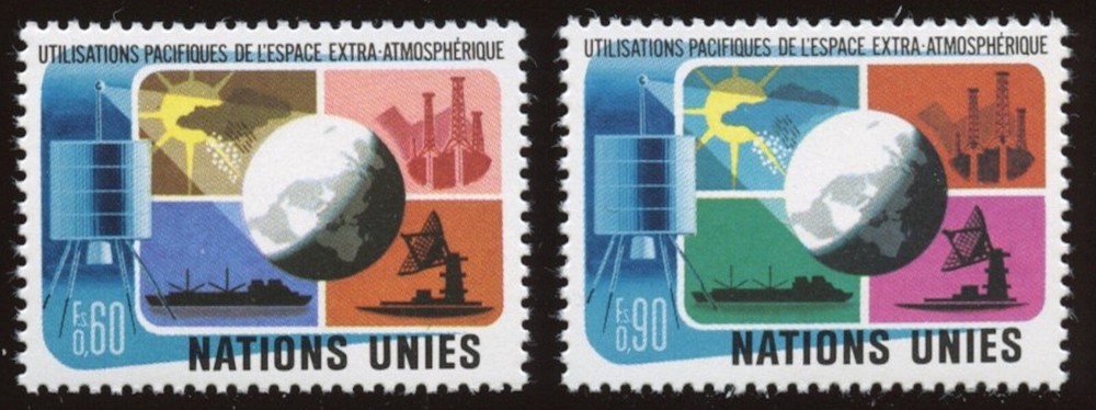 UN - Geneva 46 - 47 MNH.  Outer Space.