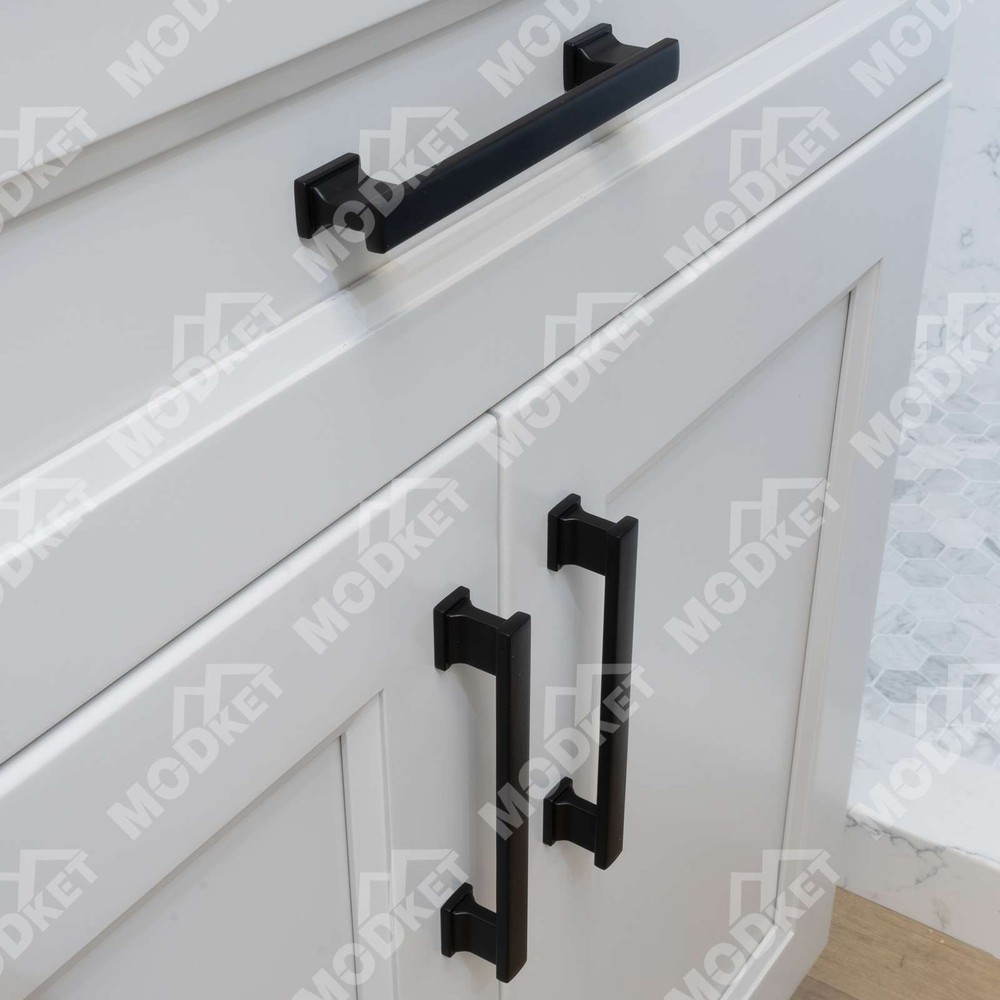 Solid Metal Matte Black Cabinet Pulls Knobs Handles Kitchen Bath Drawer Hardware