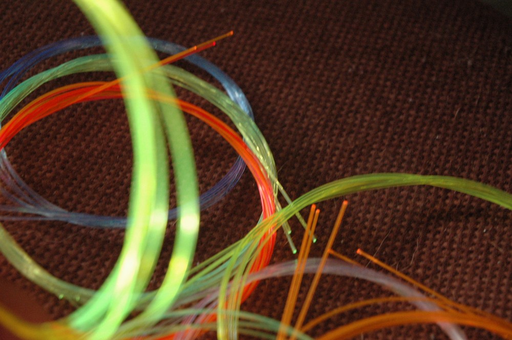 FIBER OPTIC REPLACEMENT STRANDS 1 FOOT .030"/.75mm RED
