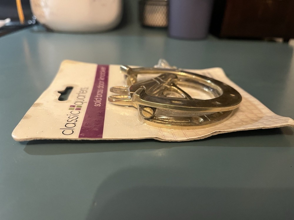 Solid Brass Horse And Horseshoe Door Knocker New Unopened Package
