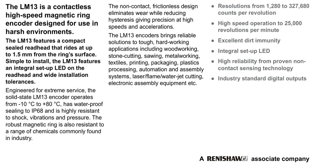 RLS LM13IC2D0AA10A00 Magnetic Ring Encoder System