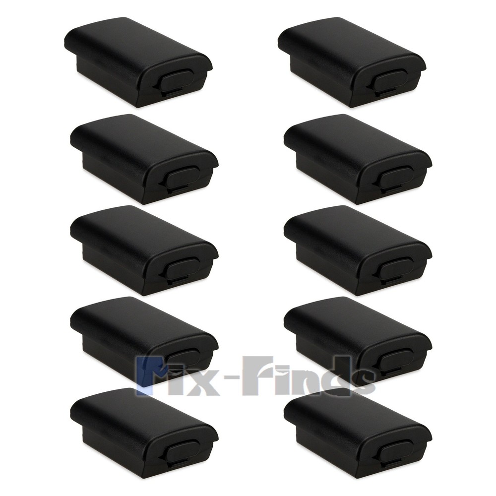 10 Packs AA Battery Back Cover Case For Xbox 360 Wireless Controller Black New