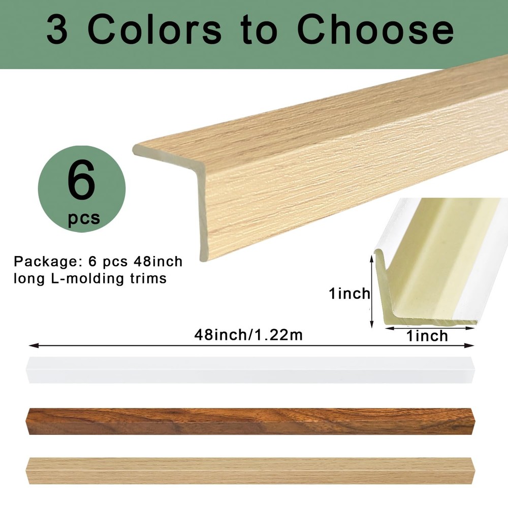 6Pcs 48" Wall Corner Protector,Pre-Cut Wall Corner Protector Guard Protection...
