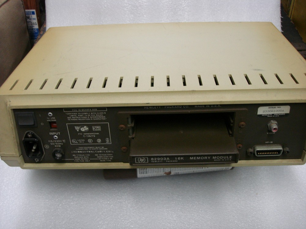 RARE! Vintage Hewlett Packard 86B Computer HP 86B