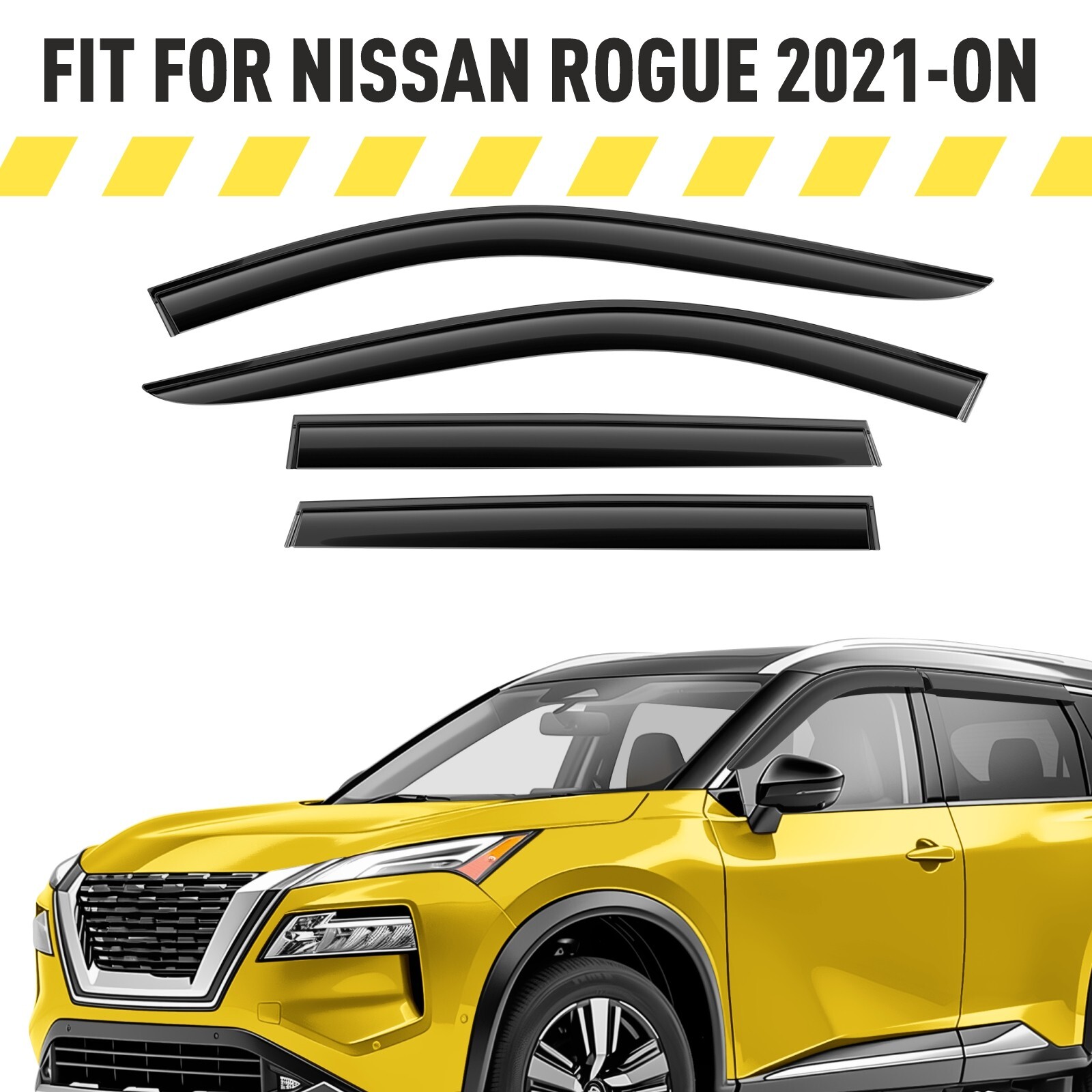 Rain Guards Vent Visors Shade for 2021-2026 Nissan Rogue