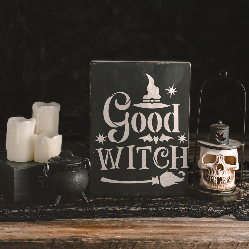 Good Witch Stencil - Reusable Stencils for DIY Crafts