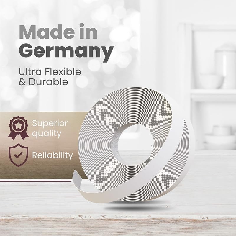 Polyester Melamine Edge Banding White 3/4x50ft Flexible Durable Easy Application