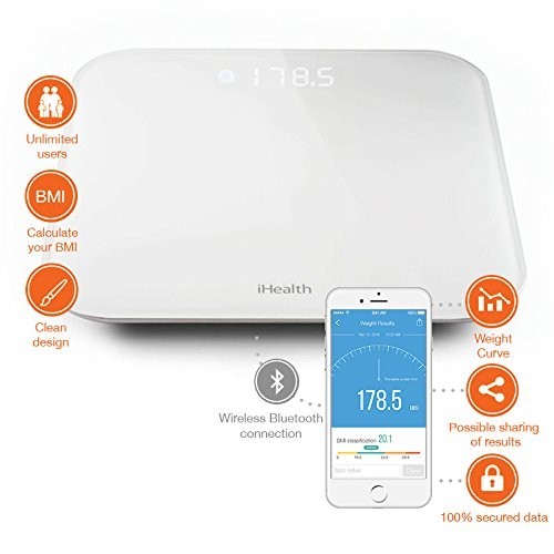 iHealth Lite Wireless Body Analysis Scale Bluetooth BMI Weight For Apple/Android