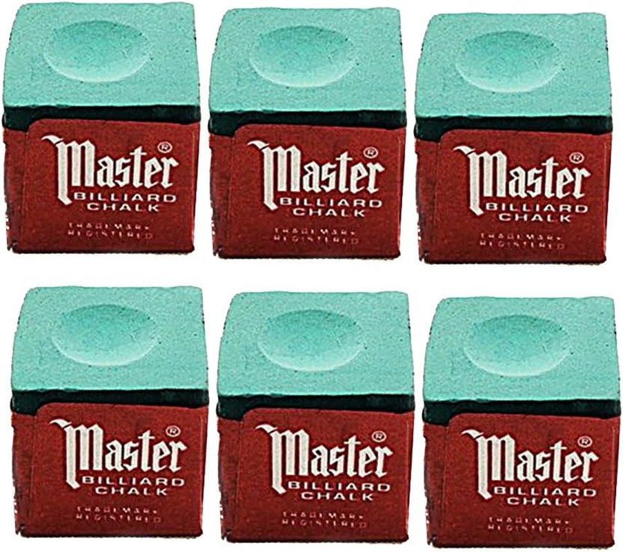 Half Dozen Green  Pool Cue Chalk (6 Pieces)