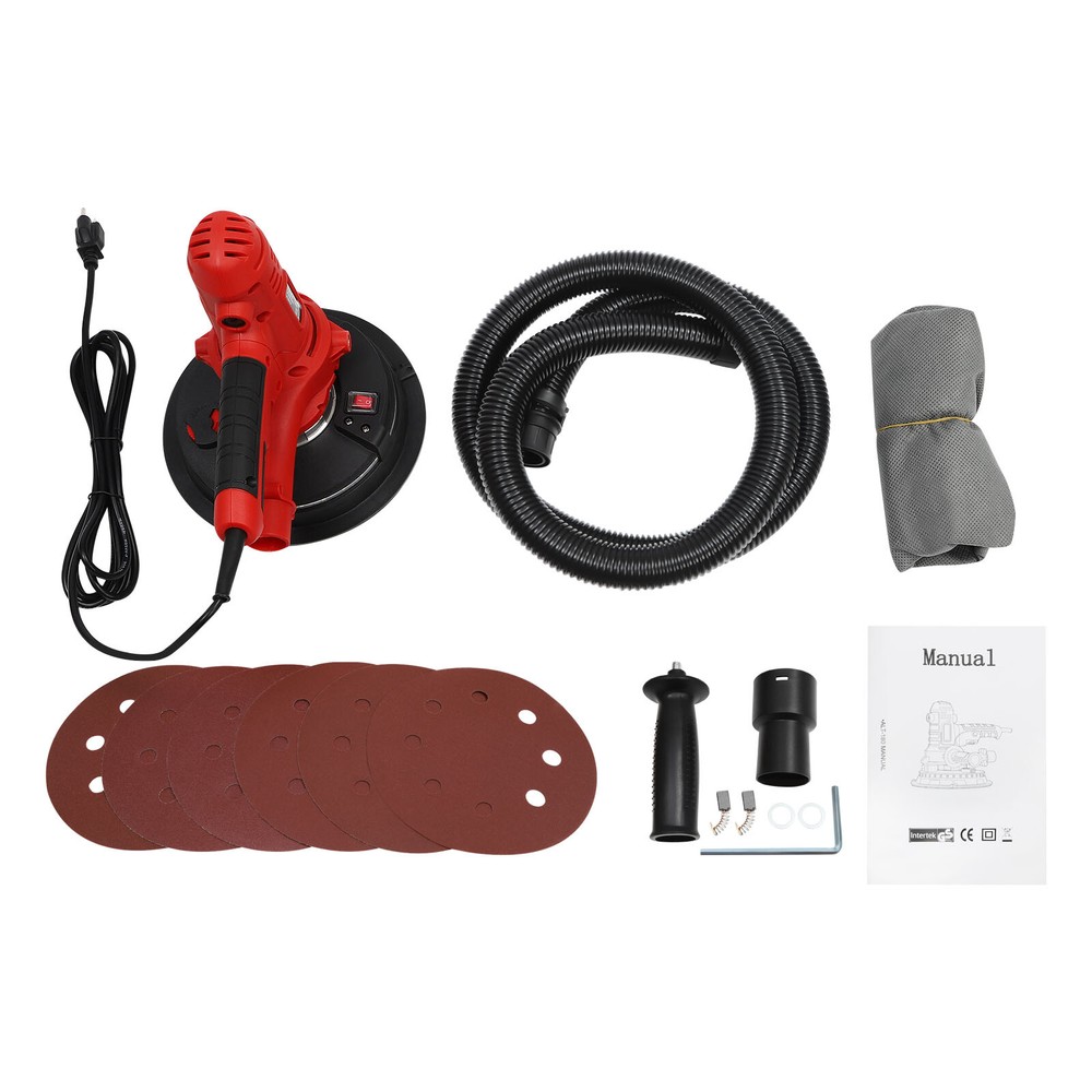 1200W Electric Drywall Sander Variable Speed Sanding Machine W/ LED Light Strip