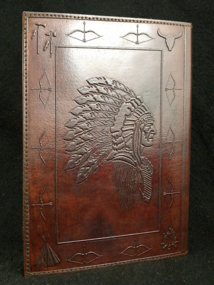 Native American Indian Theme - Handmade A5 Leather Journal Diary