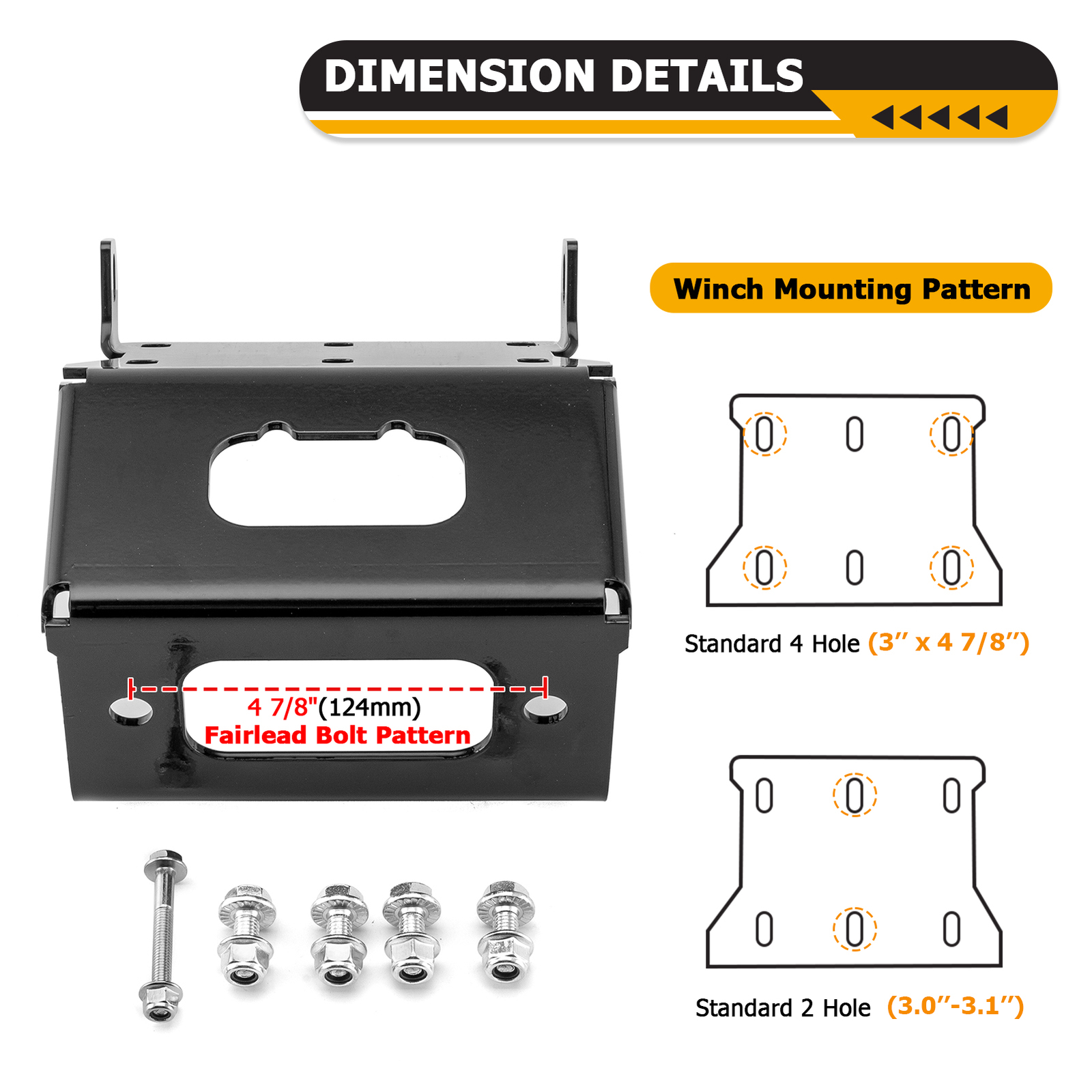 For 2014-2024 Honda Rancher Foreman Rubicon TRX420/500/520 Winch Mount Plate