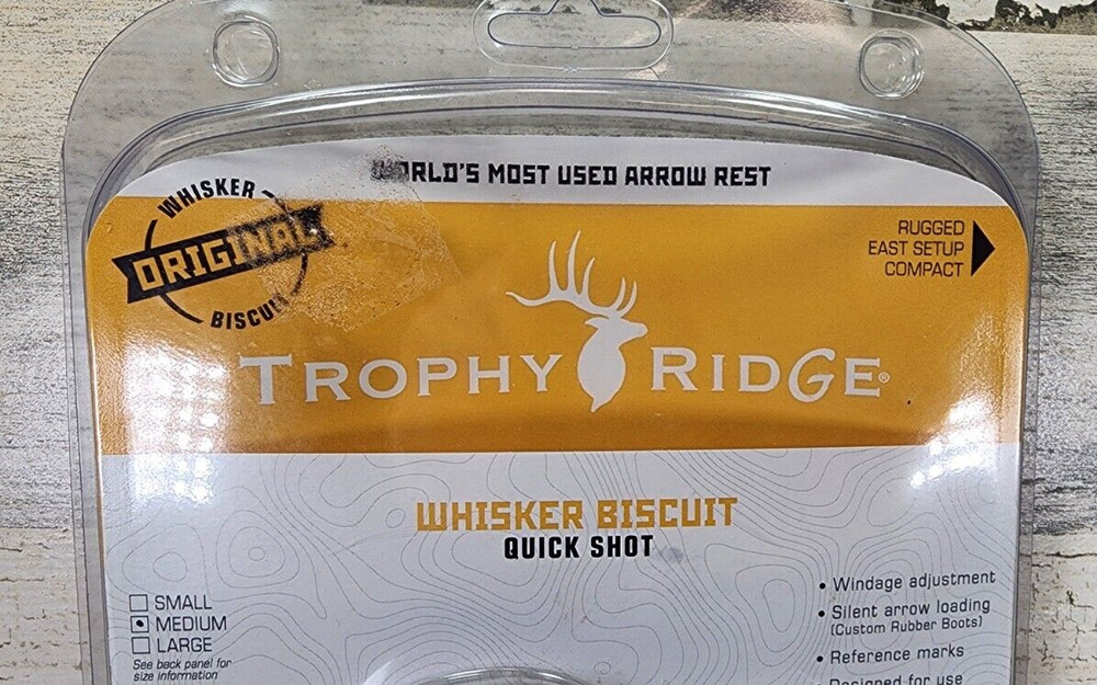 **NEW**Trophy Ridge Quick Shot Whisker Biscuit Arrow Rest Medium AWB100MWP
