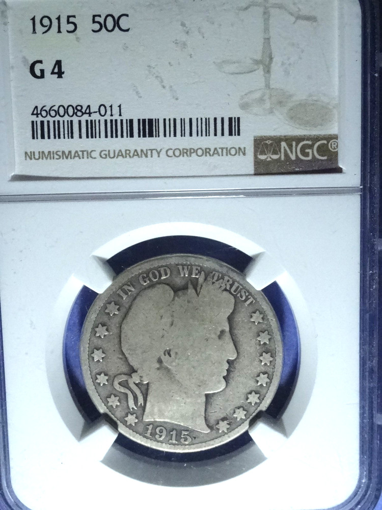 1915 Barber Half  NGC  Good 4