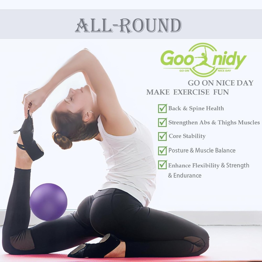 Soft Pilates Ball 9 Inch, Ideal Small Exercise Ball Between Knee Squeeze for ...