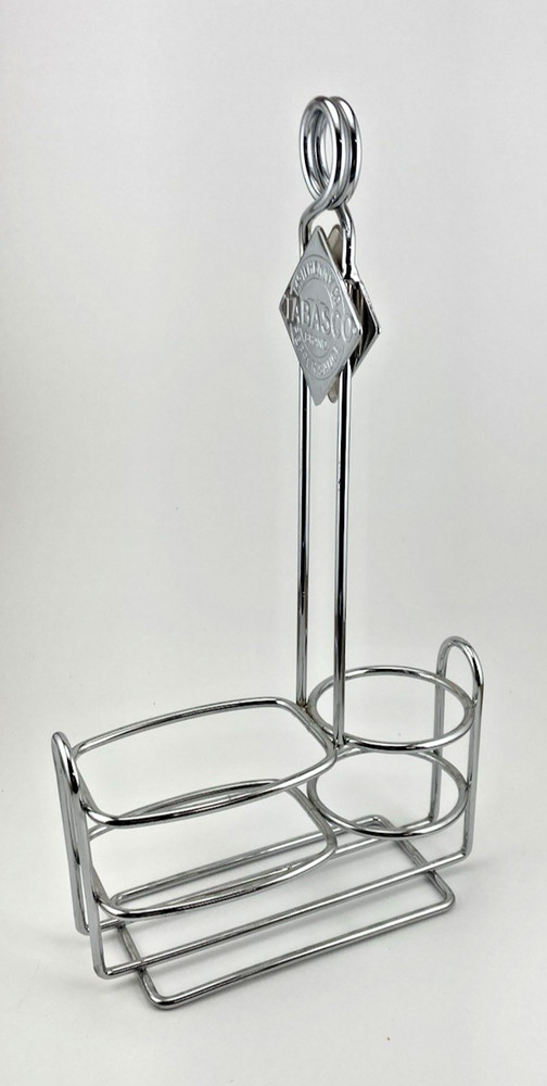 Tabasco Chrome Sauce Holder Tabletop Condiment Caddy