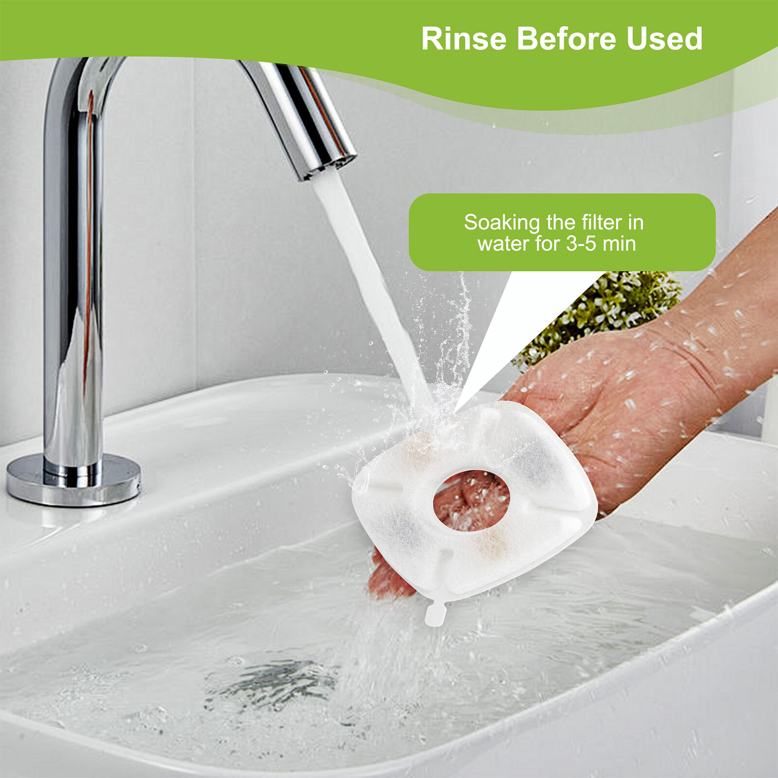 28pcs Cat Water Fountain Sponges Filters Fits for Veken 95/67/135oz Replacement