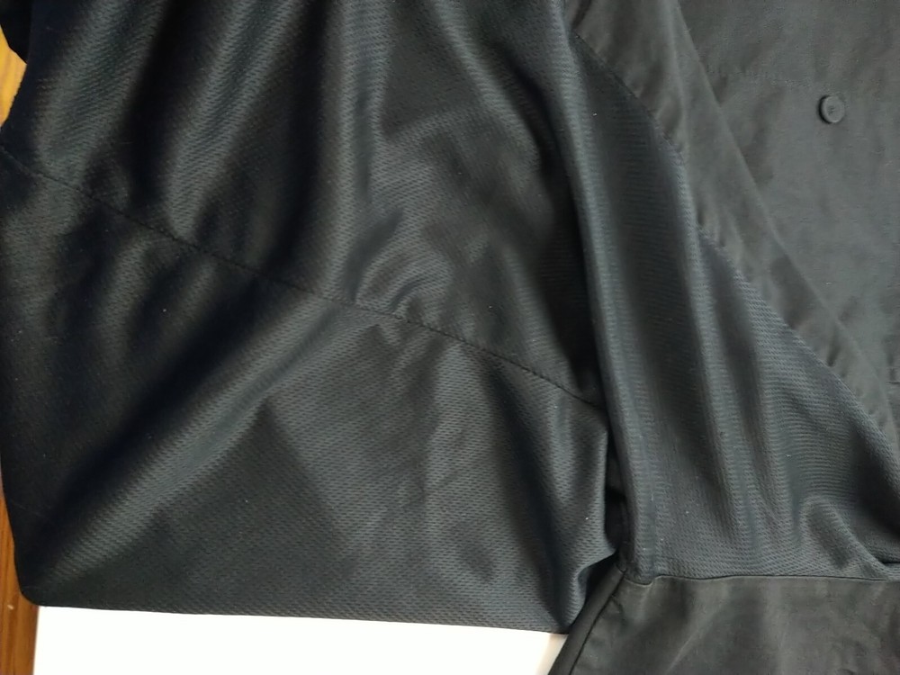 Chef Code Jacket Unisex 2XL Black Short Sleeve Pockets Stretch Comfort
