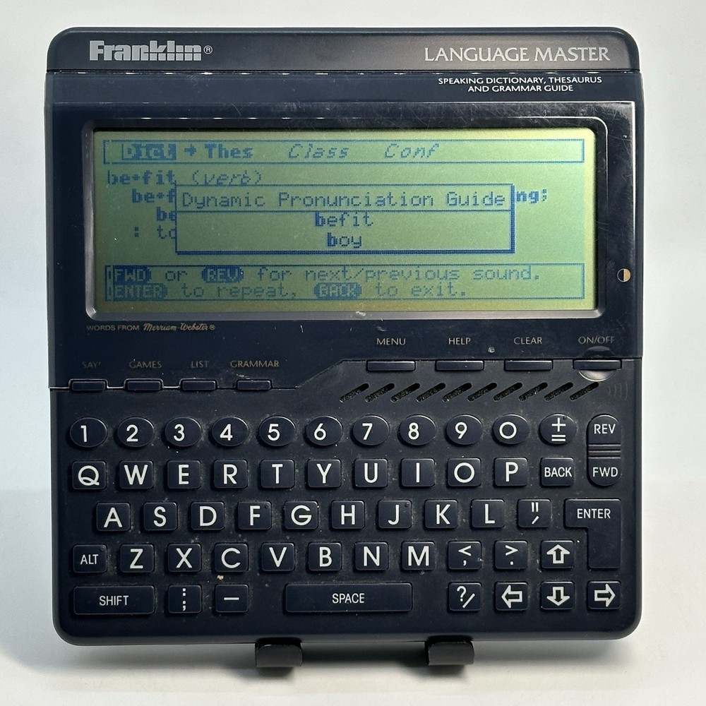Vintage Franklin LM-6000 The Speaking Language Master Dictionary Tested Working!