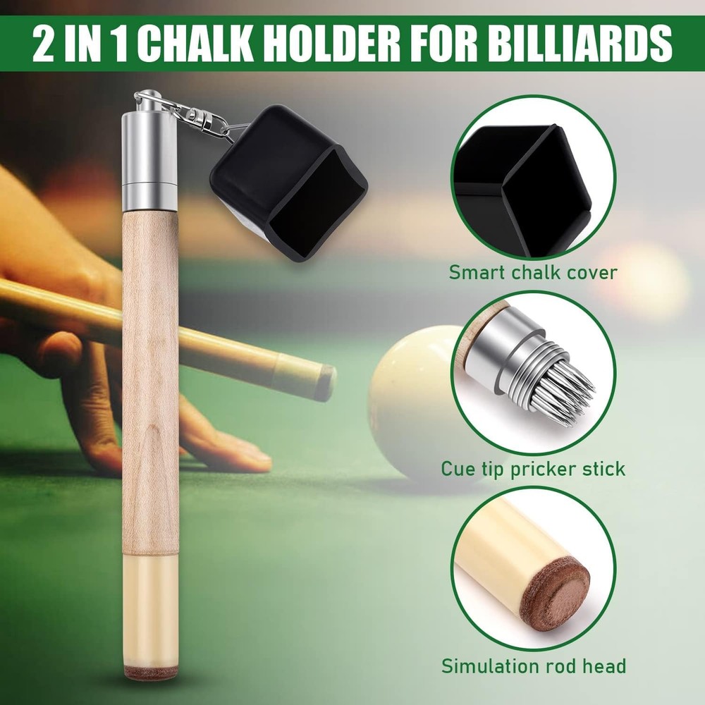 Chalk Holder for Billiards Pool Cue Chalk Holder Pricker
